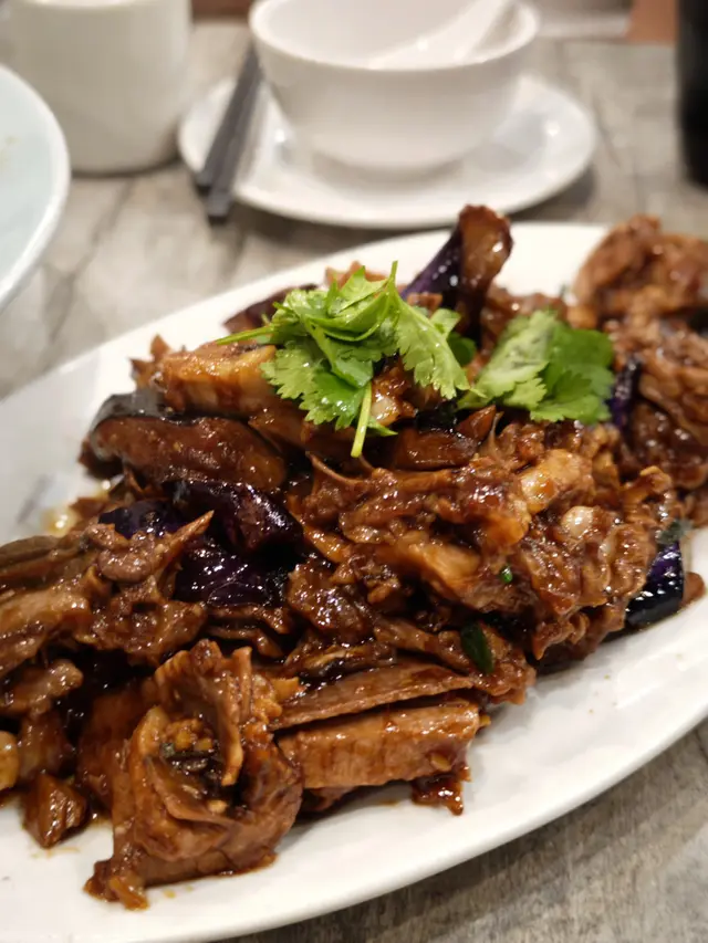 鴨兩食茄子炒