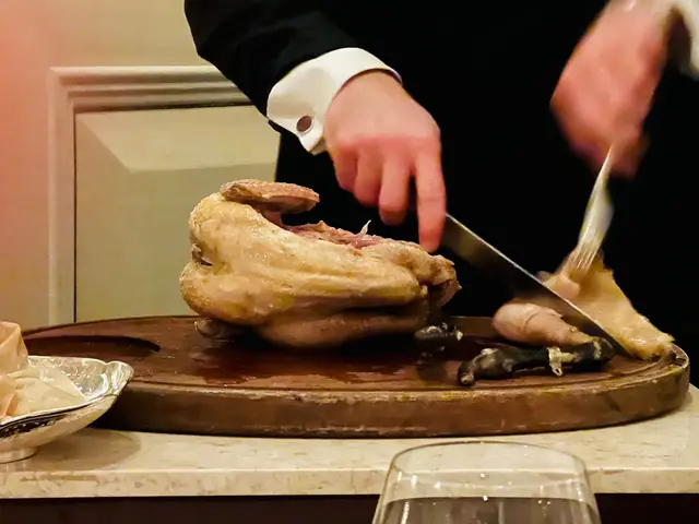 Volaille de Bresse en Vessie (on the Cutting Board)