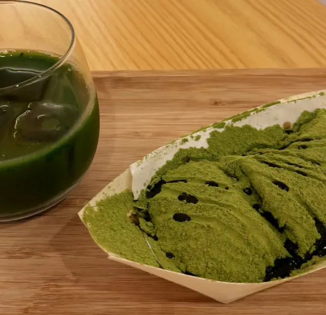 抹茶蕨餅+熱手打抹茶