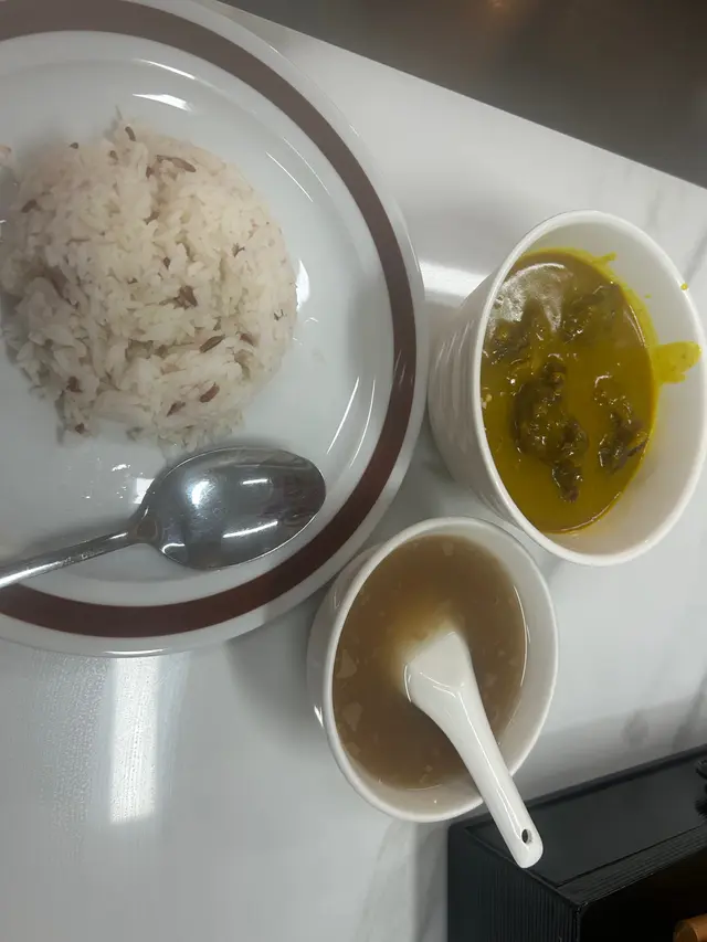 素食咖哩羊腩飯加湯