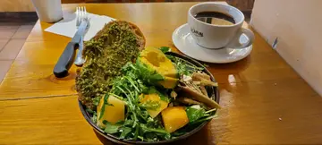Feta cheese, avocado, seasonal fruit on sourdough