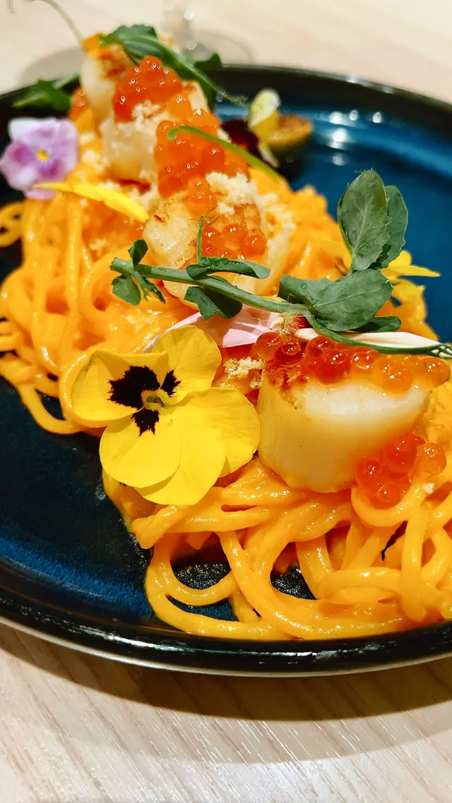 海膽醬三文魚籽帶子意大利麵