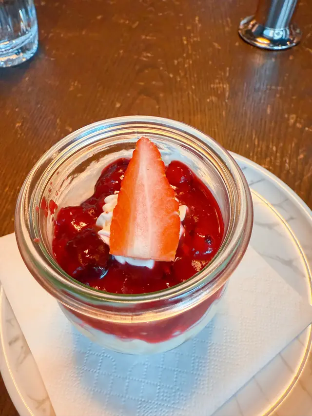 Quark Cheese Mousse | Berries Compote | Vanilla Crumble