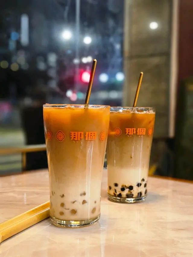 格雷伯爵白波霸奶茶,那個招牌濃厚奶茶(+黑糖波霸)