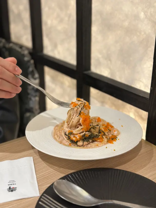 明太子蟹肉扁意粉