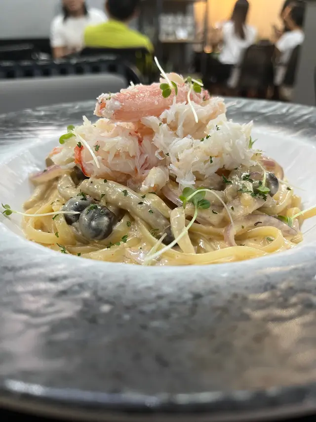 明太子松葉蟹肉扁意粉