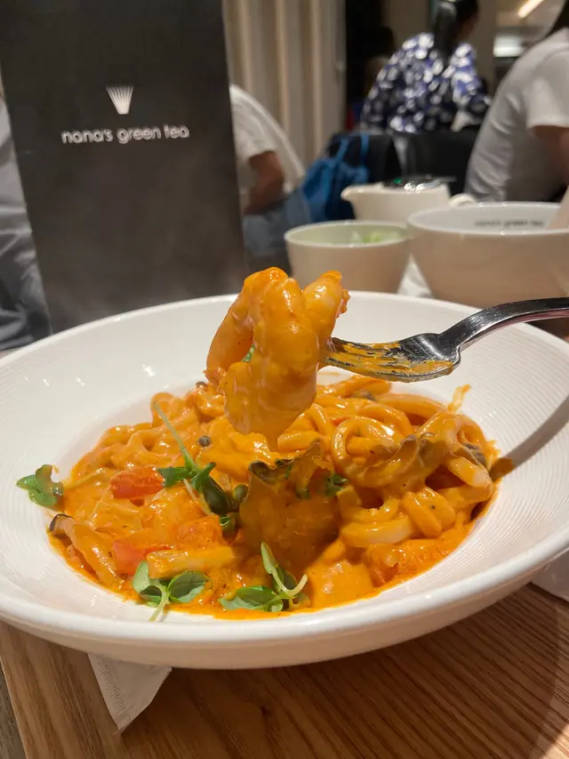 海老蕃茄豆乳烏冬