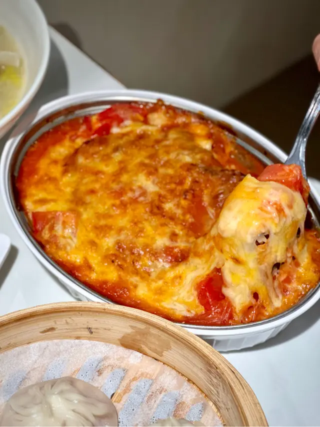 芝士焗鮮茄豬扒飯