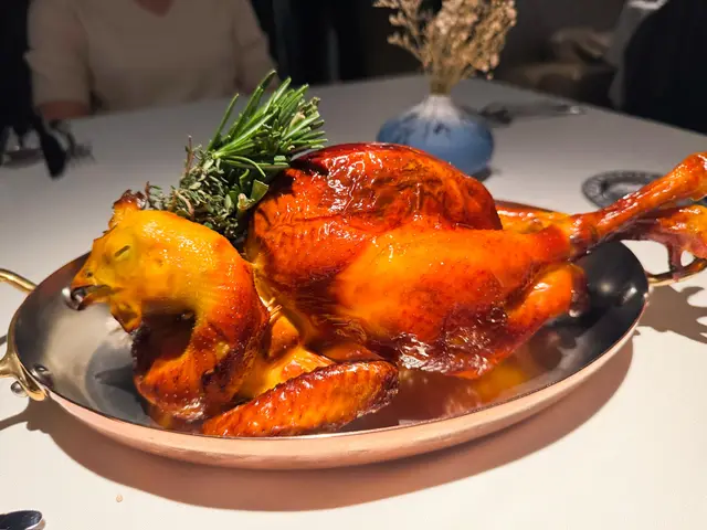 WHOLE ROASTED CHICKEN WITH PETIT POIS A LA FRANÇAISE