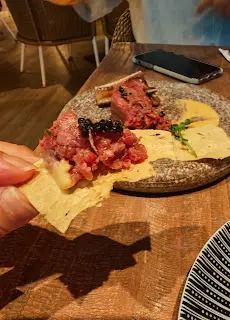 Thai Beef Tartare with Bone Marrow