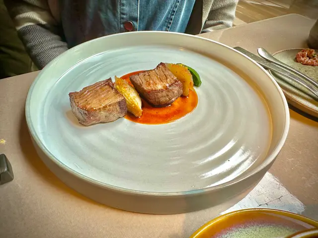 Australian waggu beef tenderloin with green pepper sauce