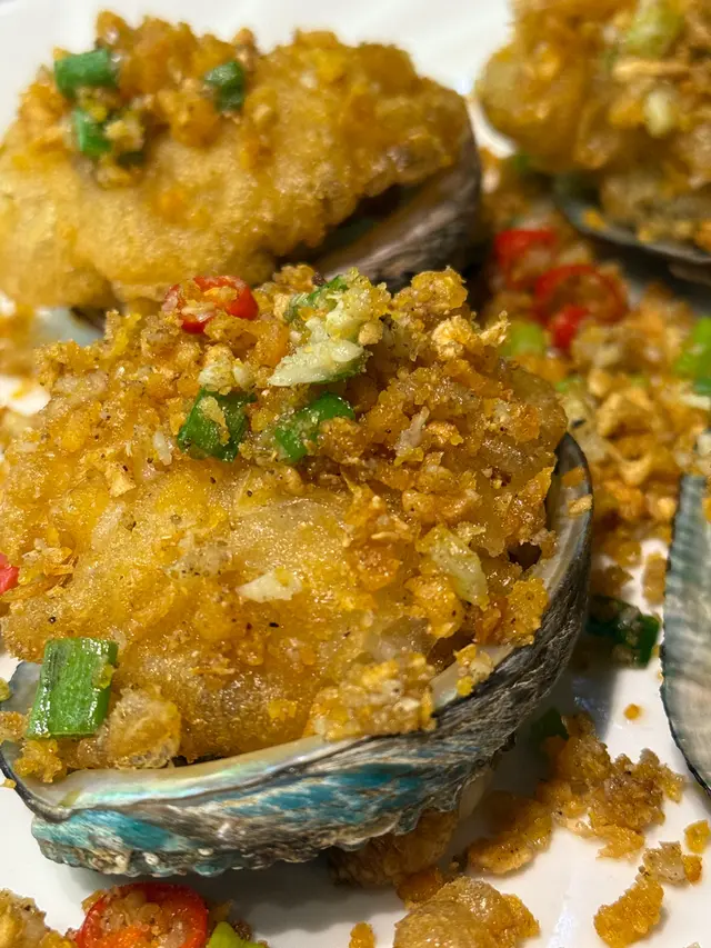 椒鹽鮑魚，5頭鮑魚