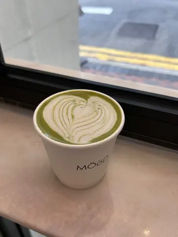 Matcha  Latte  with  oat  milk