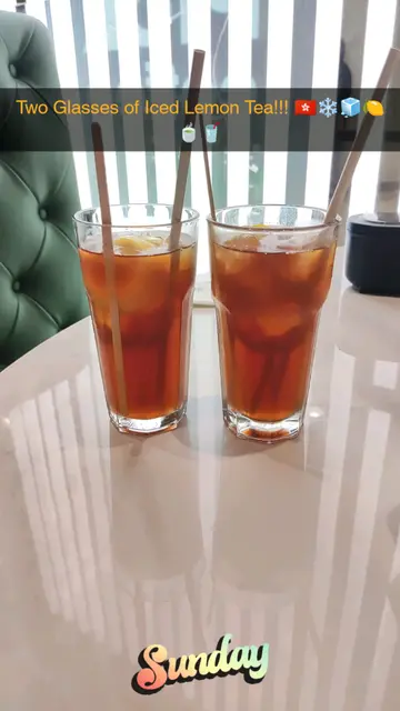 Two Glasses of Iced Lemon Teas!!! 🇭🇰❄️🧊🍋🍵🥤