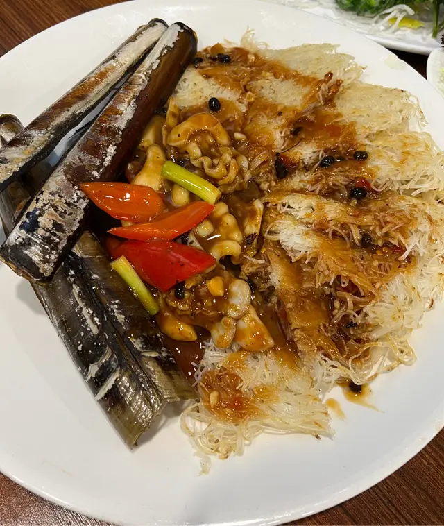 大蟶子配煎米底