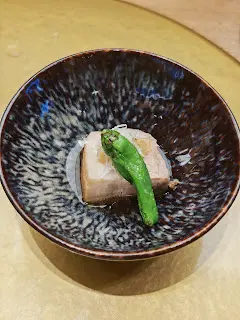 角煮豚肉.蘋果蓉,青椒