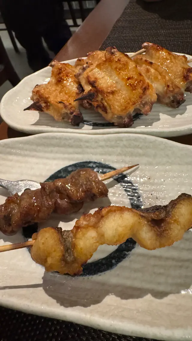 燒白鱔，燒雞翼，燒雞心