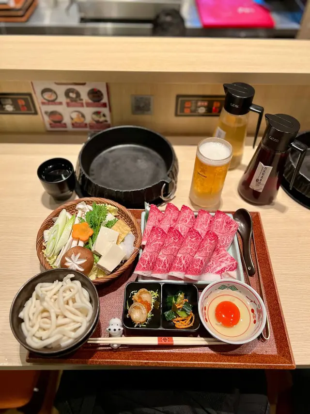 日本黑毛和牛牛板腱壽喜燒套餐