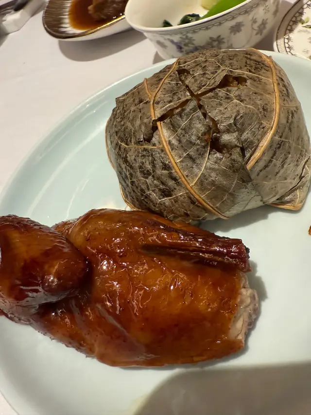 乳鴿、荷葉飯