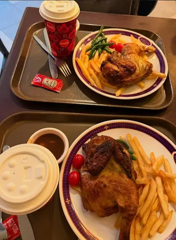  烤鸡套餐(半只)