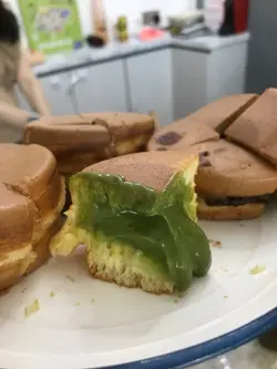 Pandan  and  mochi  