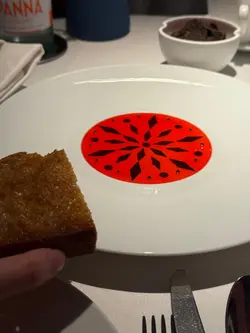 FRUIT TOMATO WITH BLACK TRUFFLE AND SOURDOUGH