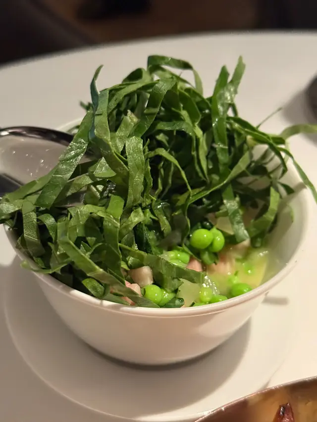 WHOLE ROASTED CHICKEN WITH PETIT POIS A LA FRANCAISE