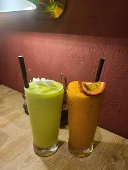 Coconut Smoothie, Mango & Passionfruit Smoothie