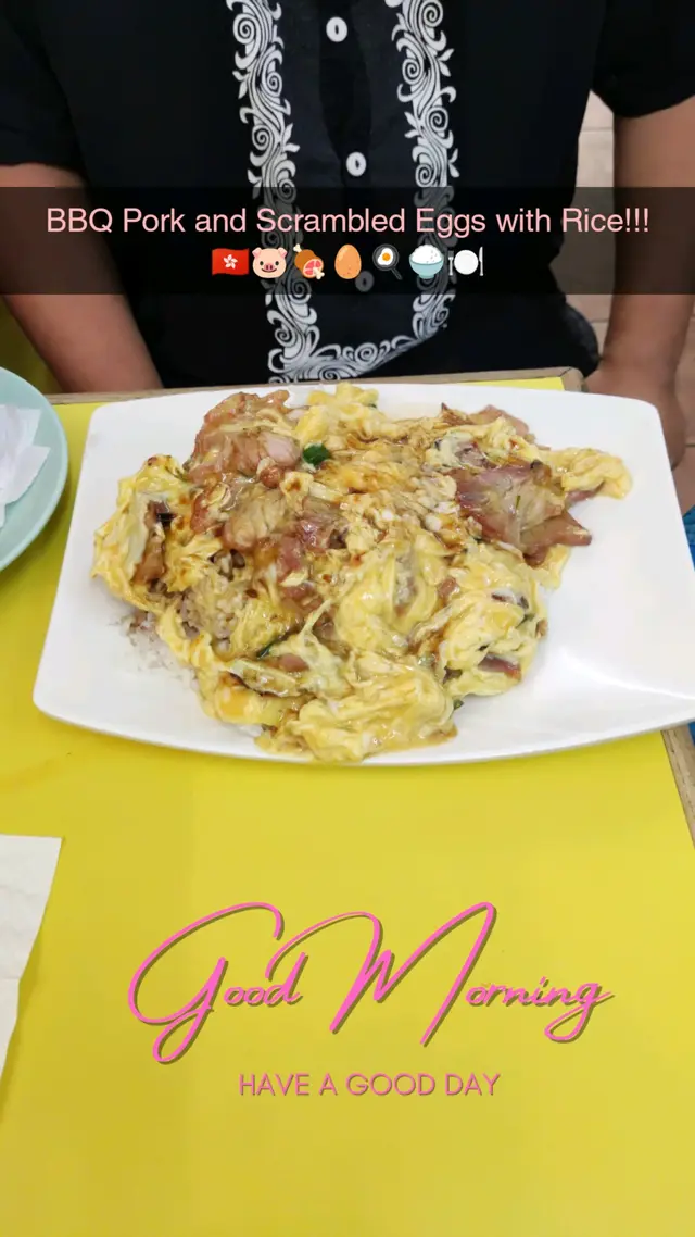 BBQ Pork and Scrambled Eggs with Rice!!! 🇭🇰🐷🍖🥚🍳🍚🍽️