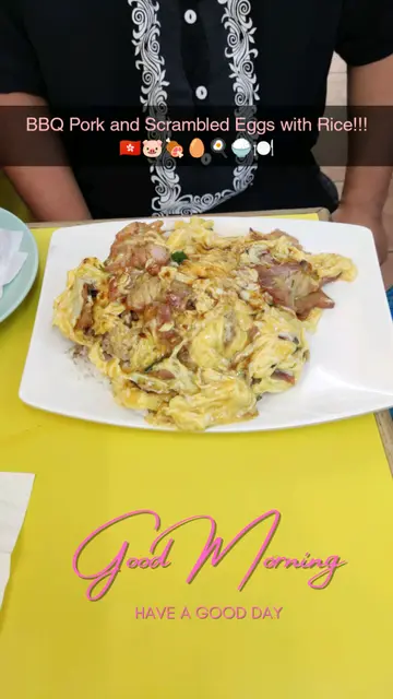 BBQ Pork and Scrambled Eggs with Rice!!! 🇭🇰🐷🍖🥚🍳🍚🍽️