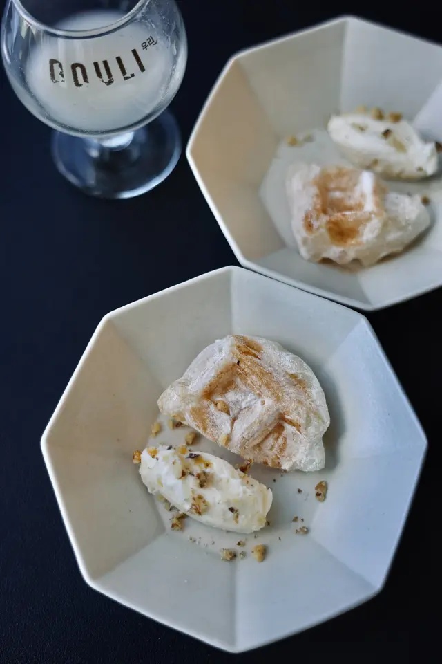 糯米年糕窩夫餅配栗子奶油