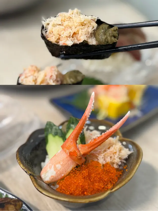 蟹肉蟹膏軍艦｜迷你蟹肉蟹膏杯