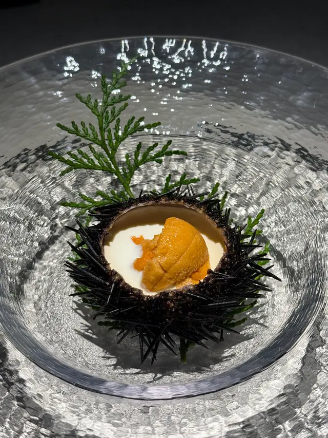 Sea Urchin Chilled Chawanmushi with Cauliflower Puree