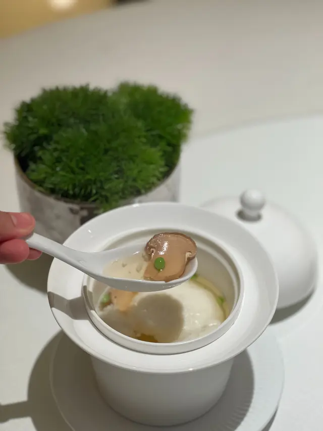 松茸清湯雞豆花