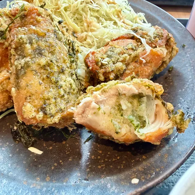 海苔鹽味炸雞脾肉定食