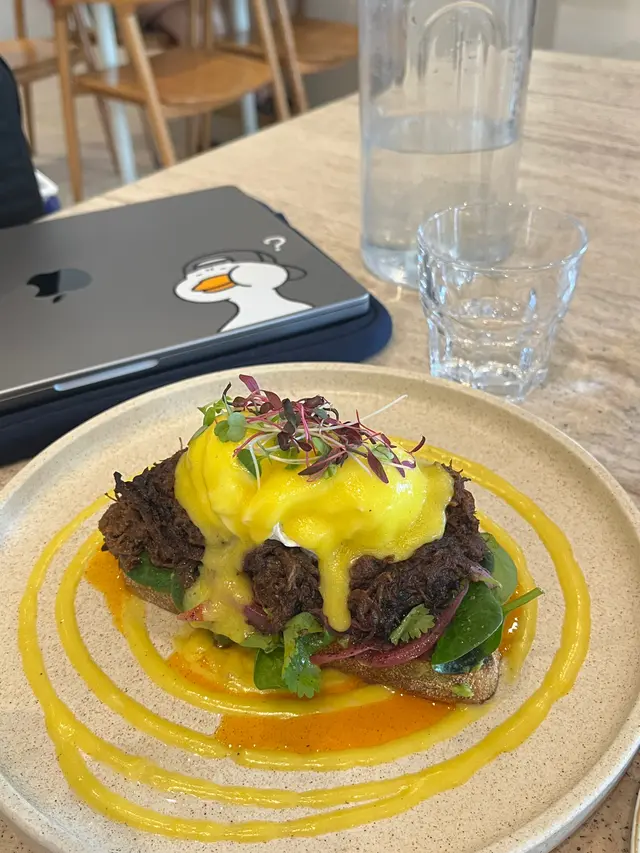 Beef Benedict on Sourdough Rye