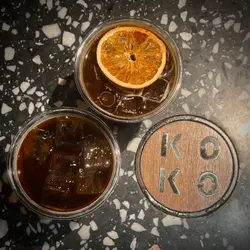 cool brew & orange black coffee 