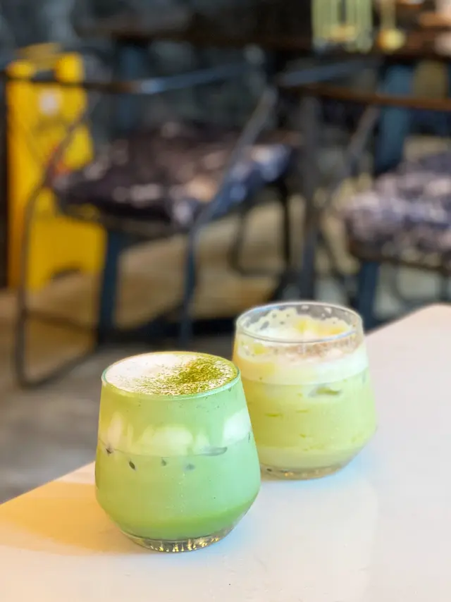 京都宇治抹茶拿鐵 & 開心果拿鐵