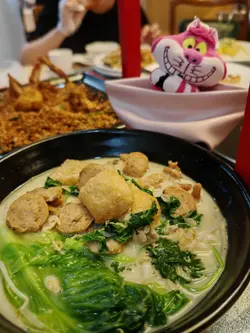 虾汤豆卜肉丸乌冬