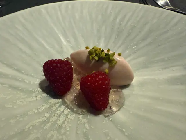 Caramel Custard Pudding with Lemon Honey Sorbet