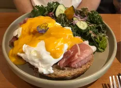 班尼迪蛋配麵豉荷蘭汁