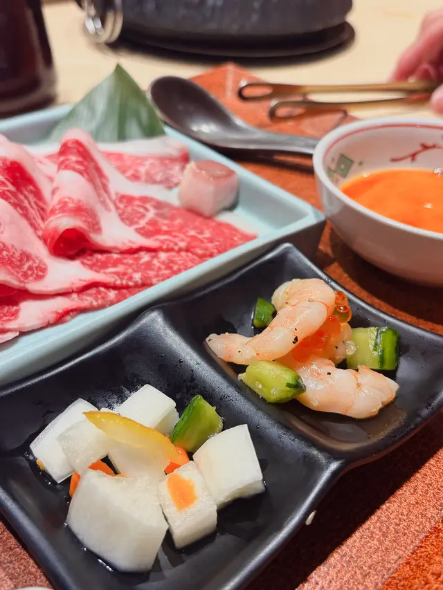 日本黑毛和牛牛板腱壽喜燒套餐