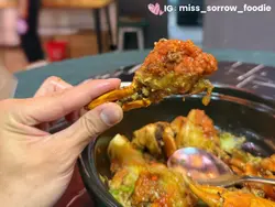 火焰虾干肉松津白生焗膏蟹