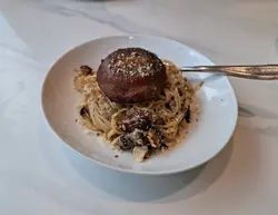 烧烤菇榄油香蒜辣椒扁意粉
