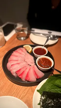 Yellowtail  Korean  sashimi