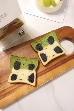 熊貓造型牛乳生吐司