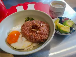 瑤柱櫻花蝦煎肉餅飯