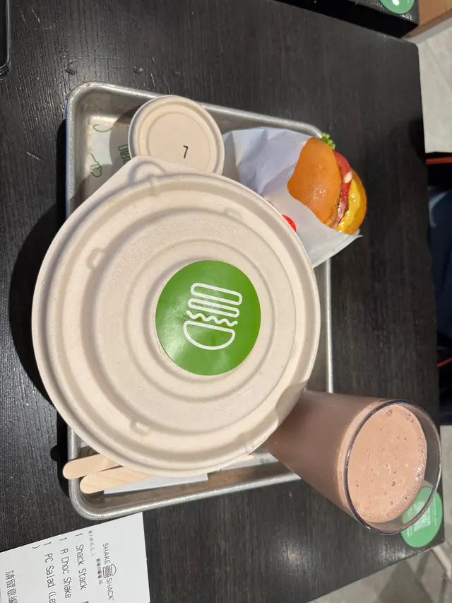Shack  Shack  &  Chocolate  Shake  &  PC  Salad  (Lemon  Vinaiga)