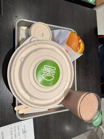 Shack  Shack  &  Chocolate  Shake  &  PC  Salad  (Lemon  Vinaiga)  