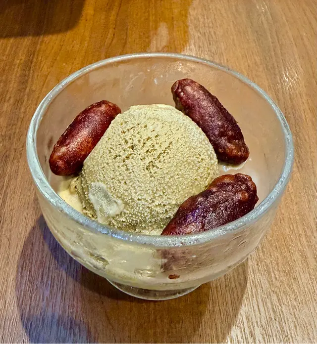 焙茶雪糕配甜薯